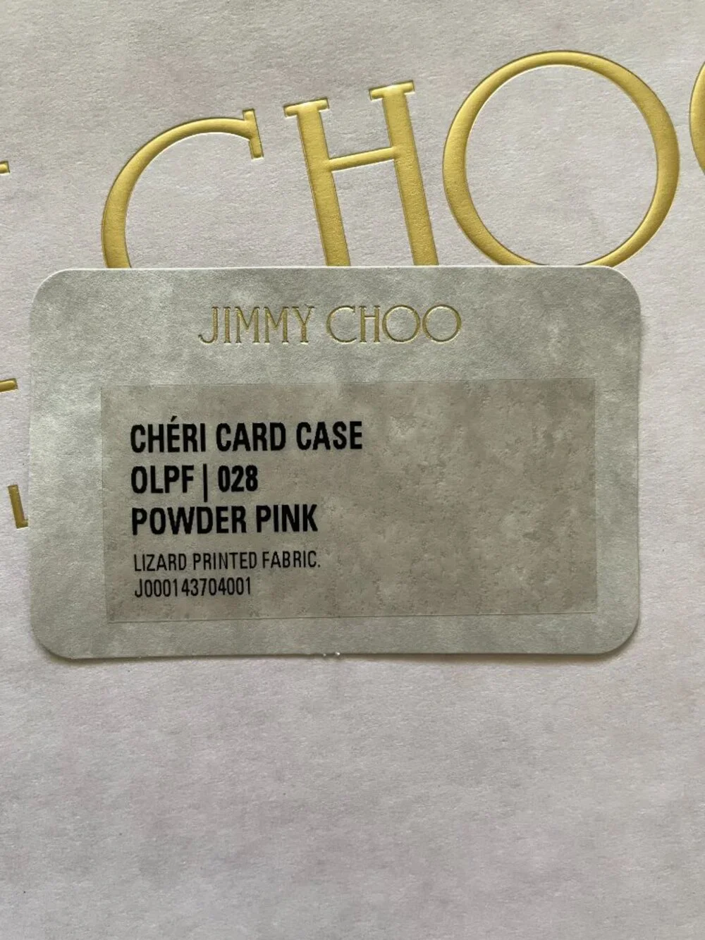 NWT Jimmy Choo Cheri Cosmos Leather CZ Jewel Card Holder Small Trifold Wallet